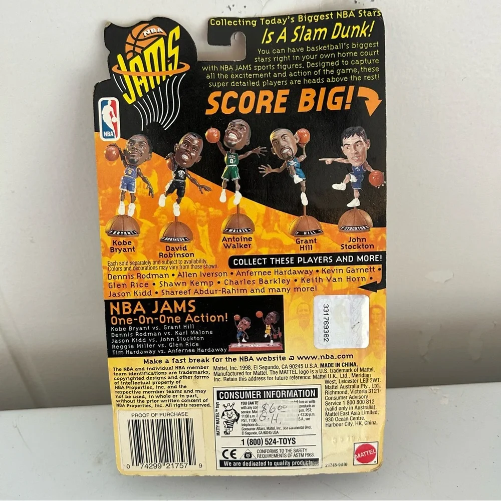 Vintage 1998 NBA Jams Court Collection Grant‎ Hill Detroit Pistons Sports Figure